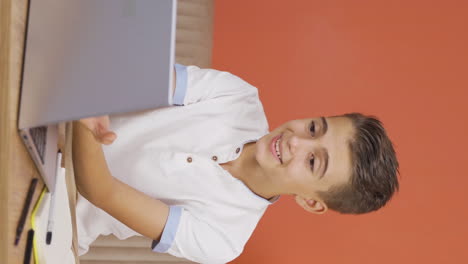 Vertical-video-of-Boy-surprised-and-happy-at-the-news.